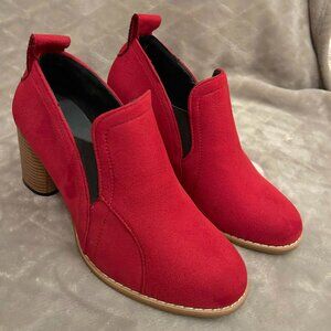 Tinstree Red Block Heeled Shoes NEW